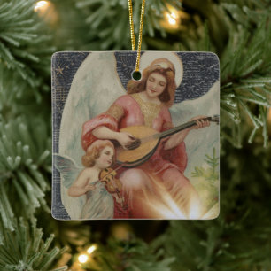 Vintage Religiösa jul Ornament med önskemål