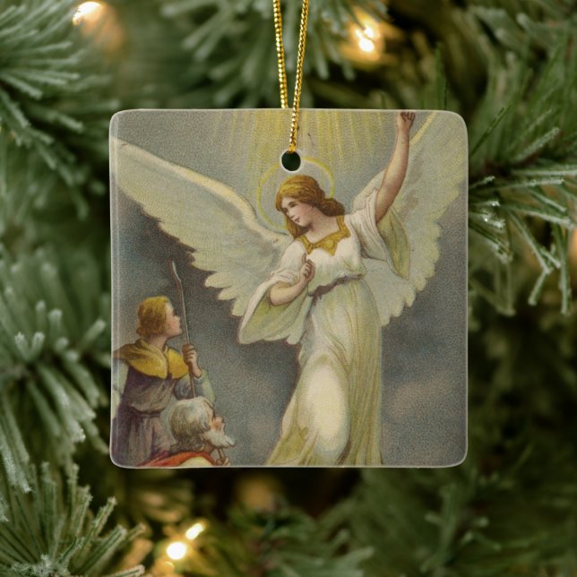 Vintage Religiösa jul Ornament med önskemål (Träd)
