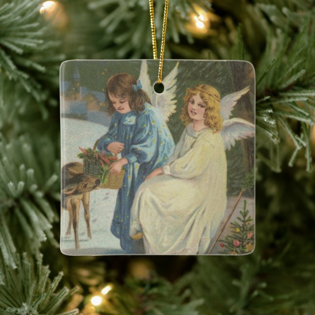 Vintage Religiösa jul Ornament med önskemål (Träd)