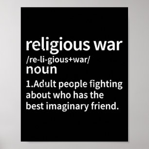 Vintage Religiösa Krig Definition Anti-religiösa A Poster