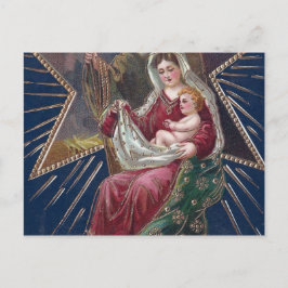 Vintage Religiösa Mary och Baby Jesus jul Helg Vykort