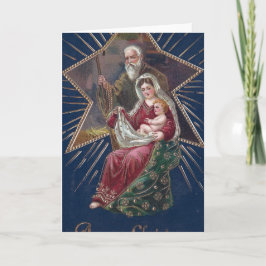 Vintage Religiösa Mary och Baby Jesus jul Helgkort