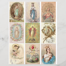 Vintage Religiösa Prayer Cards Clipart