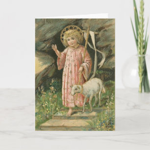 Vintage Religiösa Risen Lord Påsk Card Helgkort