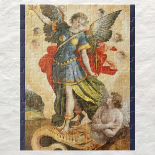 Vintage Religiösa, Saint Michael Defeats Lucifer Pussel