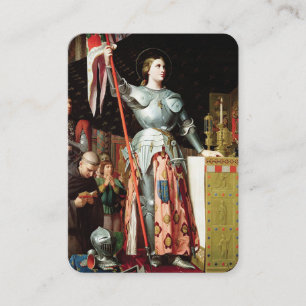 Vintage Religiösa St. Joan of Arc Prayer Heliga Ca Placeringskort