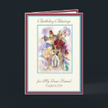 Vintage Religiösa Virgin Mary Ro Friend Kort<br><div class="desc">Det här födelsedagskortet har en vacker,  traditionell katolsk anpassningsbars designade bild av den välsignade jungfrun Mary som är överlagd på en Marian Kor med vintage ro i bakgrunden. All text och typsnitt kan ändras till kostym tillfälle och mottagare.</div>