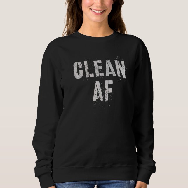 Vintage RENA AF Drogfri Städhjälte Sober  T Shirt (Framsida)