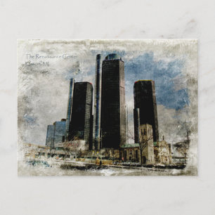 Vintage Renaissance Center Vykort