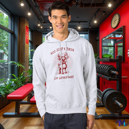 Vintage Renhjort Hoodie - Retro Halftone Burgunder
