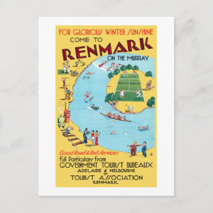 Vintage Renmark på Murray Australia Travel Vykort