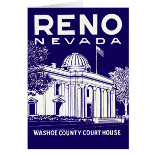 Vintage Reno Nevada Hälsningskort