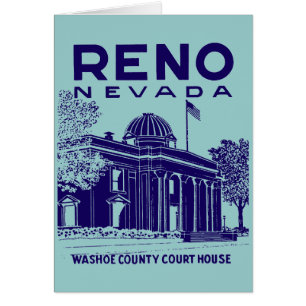Vintage Reno Nevada Hälsningskort