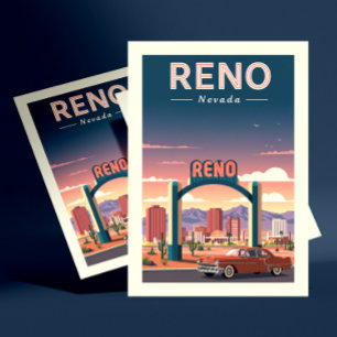 Vintage Reno Nevada Vykort