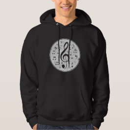 Vintage Rensning Musik noter design Hoodie