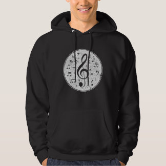 Vintage Rensning Musik noter design Hoodie