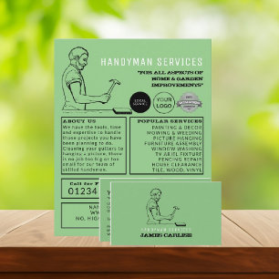 Vintage Reparatör, Handyman Reklamation Reklamblad