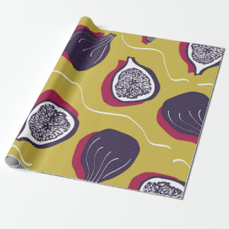 vintage repeating texture with stylized figs. Abst Presentpapper