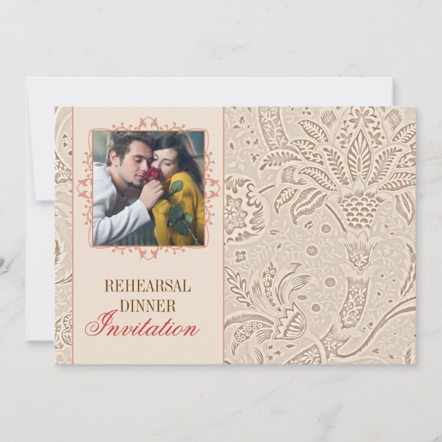 vintage-repetitionsmiddagsinbjudningar med foto inbjudningar (Framsida)