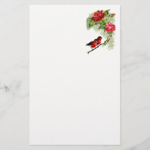 Vintage Reproduction Vår Robins Brevpapper
