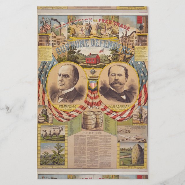 Vintage Republikanska Party Kampanj Brevpapper (Framsida)