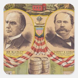 Vintage Republikanska Party Kampanj Fyrkantigt Klistermärke
