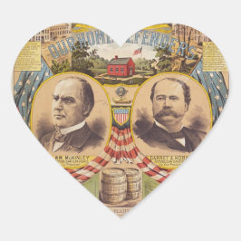 Vintage Republikanska Party Kampanj Hjärtformat Klistermärke
