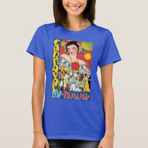 Vintage Resa 1937 Panama Karnevalsfest Kvinna T Shirt