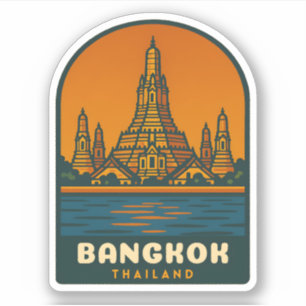 Vintage Resa Bangkok Thailand Retro Grafik Klistermärken