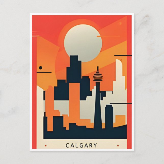 Vintage resa Calgary Alberta Kanada edmonton  Vykort (Framsida)
