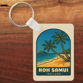 Vintage Resa Koh Samui Thailand Retro Strand Nyckelring
