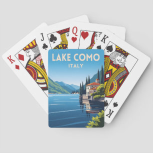 Vintage Resa Lago Como Italien Landskap Retro Casinokort