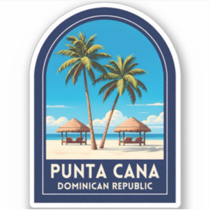 Vintage Resa Punta Cana Dominikanska Republiken Re Klistermärken