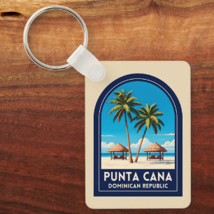 Vintage Resa Punta Cana Dominikanska Republiken Re Nyckelring