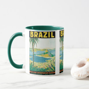 Vintage resa Rio de Janeiro Brasilien kuststrand Mugg