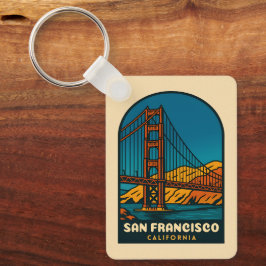 Vintage Resa San Francisco Golden Gate Bridge Nyckelring