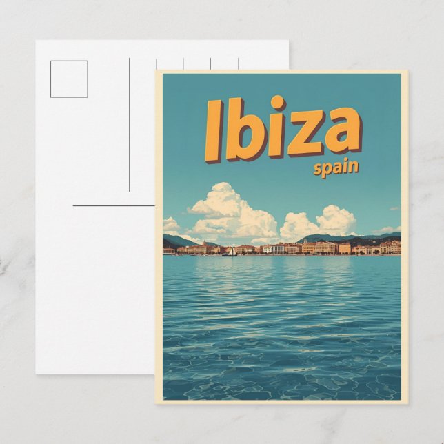 vintage resa Spanien IBIZA Balearerna presenter Vykort (Fram/baksida)