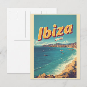 vintage resa Spanien IBIZA Balearerna presenter Vykort