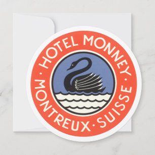 Vintage resa, Svanfågel Hotel Monney Schweiz