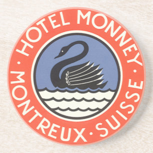 Vintage Resa, Swan Bird Hotel Monney Schweiz Underlägg Sandsten