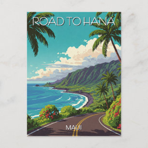 Vintage resa till Hana Maui Hawaii Vykort