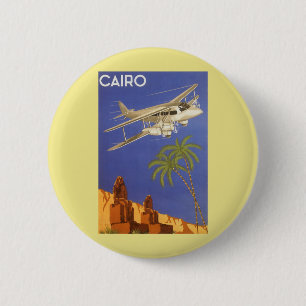 Vintage resa till Kairo, Egypten, Dobbeldäckarplan Knapp