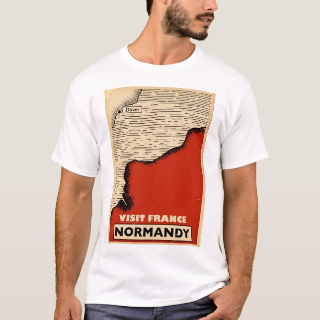 Vintage resa till Normandie, Frankrike Tee (Framsida)