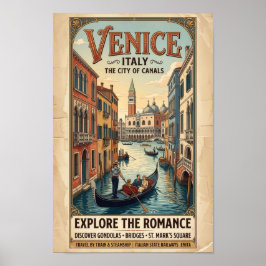 Vintage resa till Venedig Italien Affisch