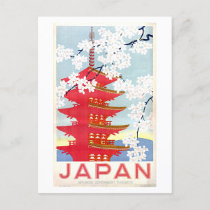 Vintage resaffisch från Japan Vykort