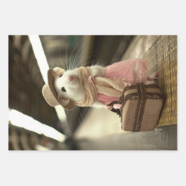 Vintage Resande möss avoupage