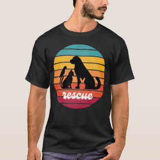 Vintage Rescue Alla Djur T Shirt