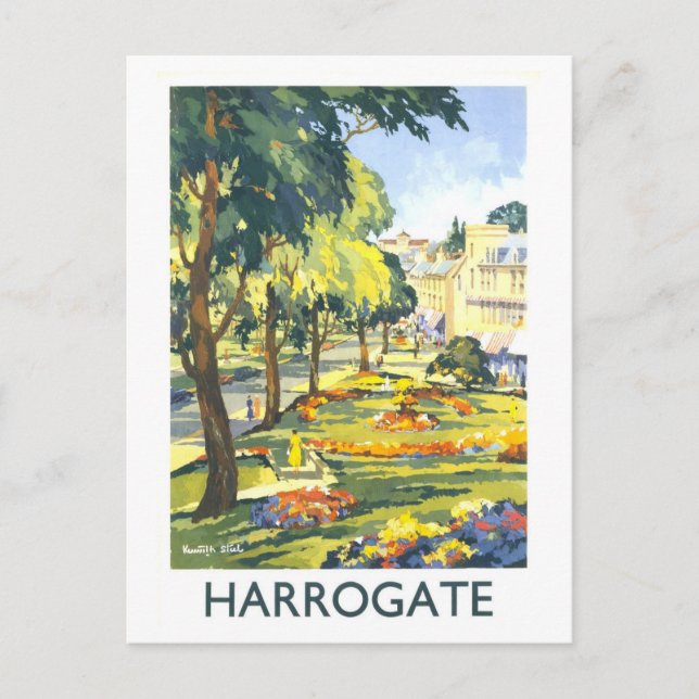 Vintage reseaffisch för Harrogate Vykort (Framsida)