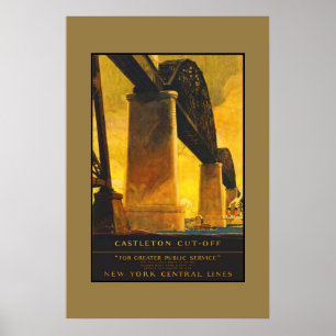 Vintage reseaffisch New York Central Lines Poster