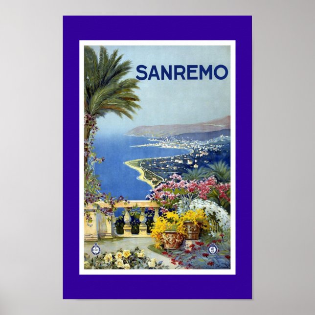 Vintage reseaffisch Sanreno Poster (Framsidan)